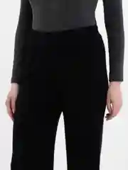 Черные шерстяные брюки на резинке, L- XXL