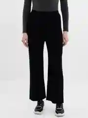 Черные шерстяные брюки на резинке, L- XXL