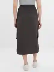 Горчичный юбка карго, с карманами