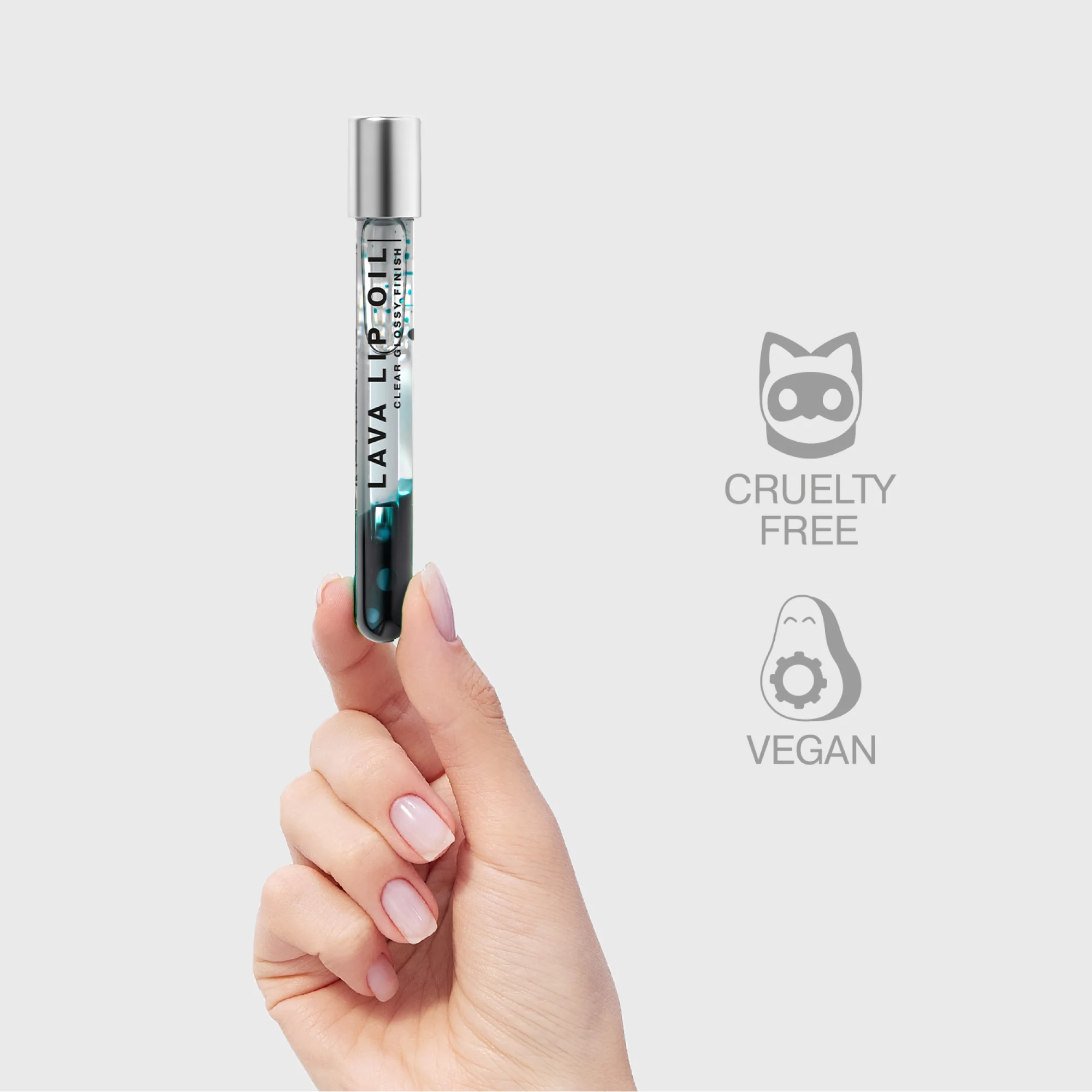 Двухфазное масло для губ INFLUENCE BEAUTY LAVA LIP OIL, тон 05: прозрач тем-зеленый, 6 мл
