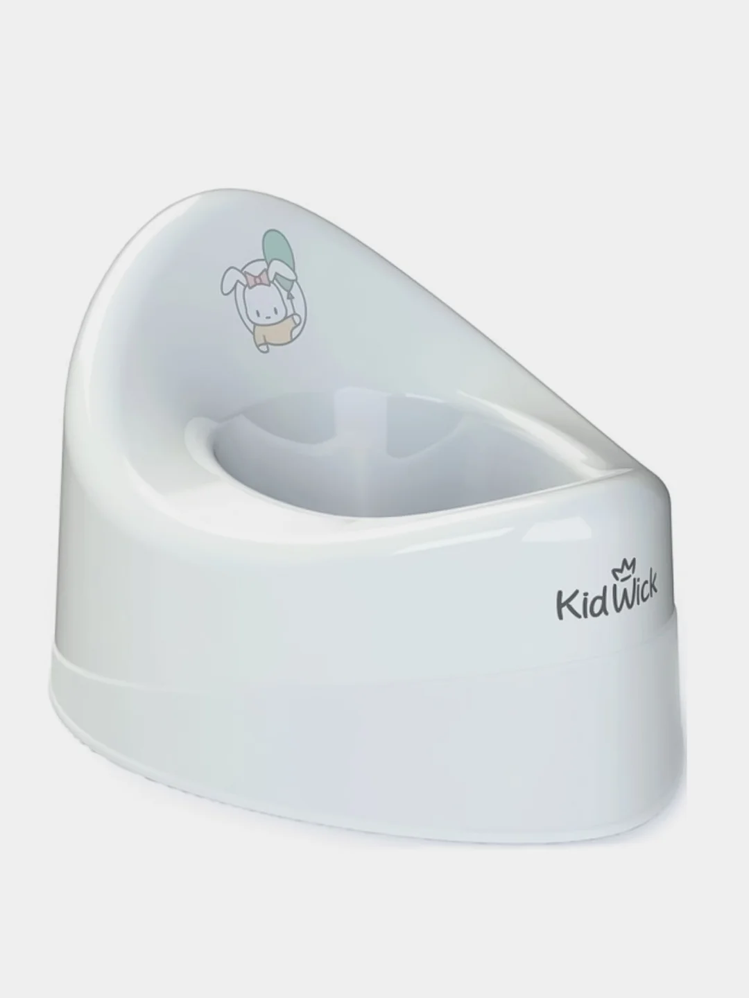 Белый горшок детский Kidwick "Ракушка", с крышкой