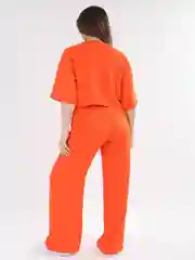Оранжевый костюм женский летний