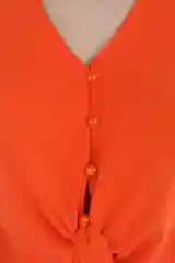 Оранжевый костюм женский летний