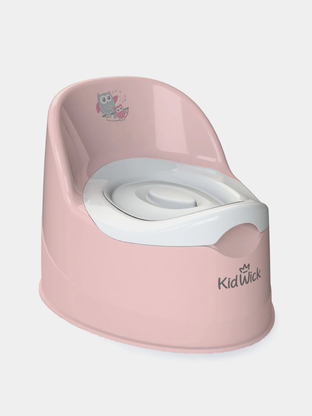 Розовый горшок детский Kidwick "Гранд", с крышкой