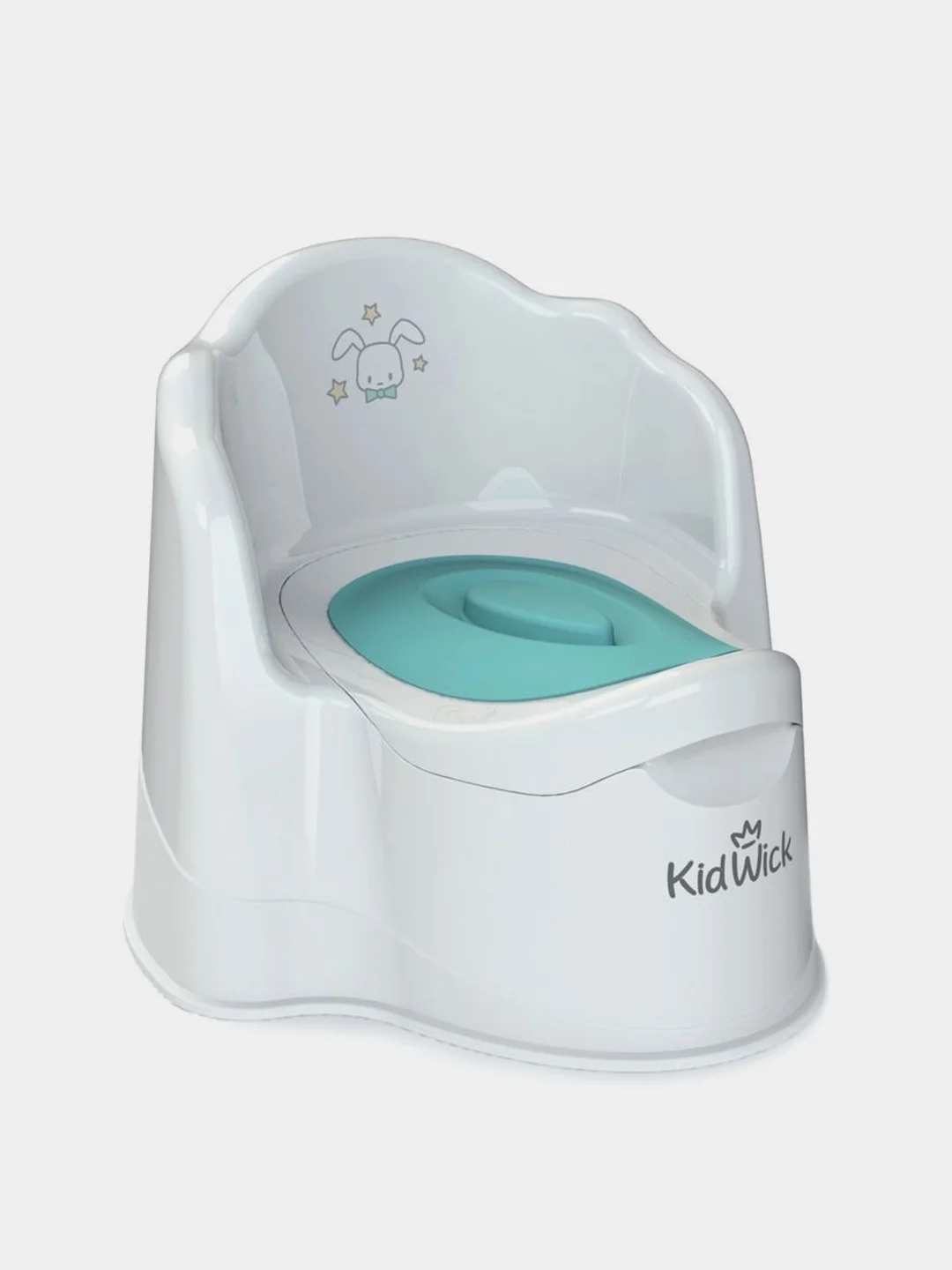 Белый горшок детский Kidwick "Королевский", с крышкой и съемной чашей