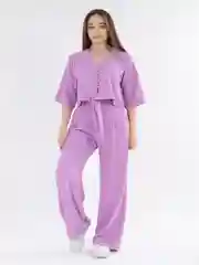 Сиреневый костюм женский летний