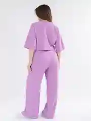 Сиреневый костюм женский летний