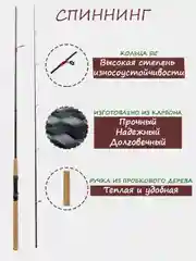 Угольный спиннинг высокомодульный, карбоновый, 10-30 г, универсальный тест, штекерный рыболовный