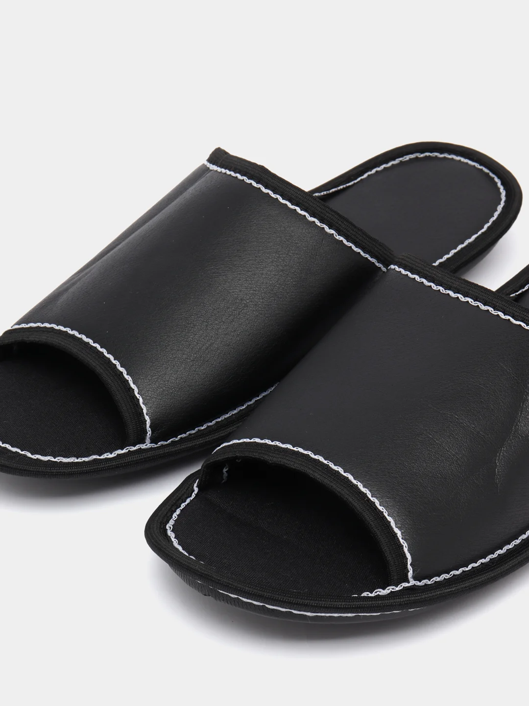 Терракотовый тапочки домашние мужские из экокожи Soft Slippers