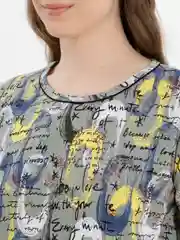 Лайм костюм женский с бриджами и удлиненной футболкой