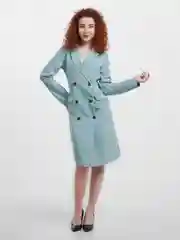 Бирюзовый платье пиджак женский