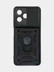 Чехол Realme С51, C53, Realme Note 50 противоударный, с металлической подставкой кольцом