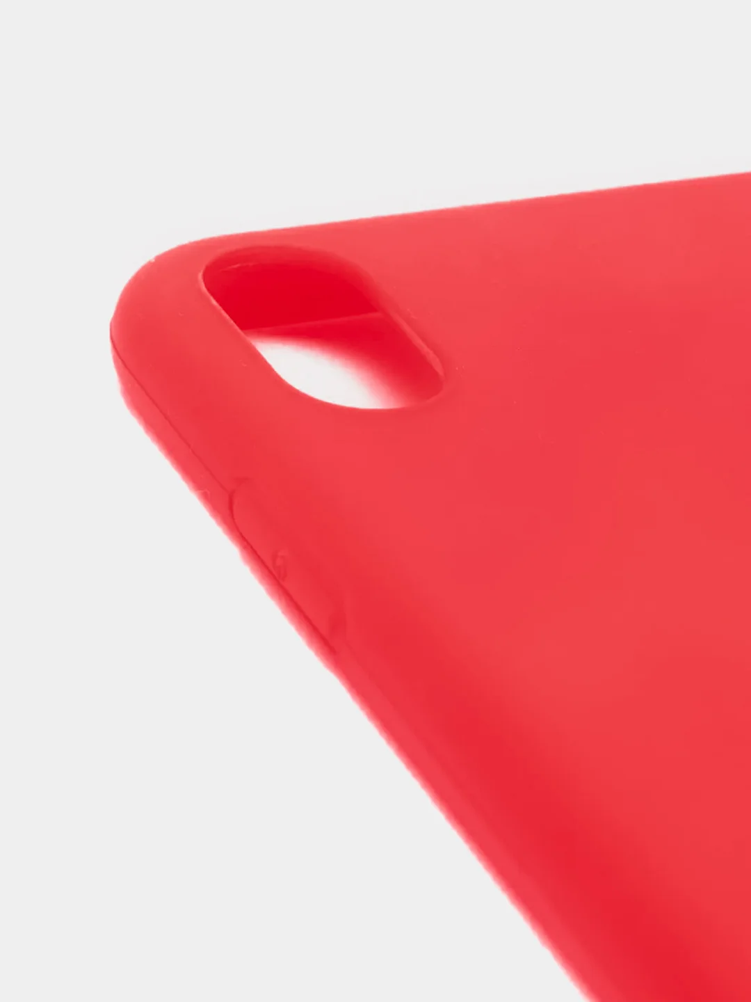 Красный чехол для Apple iPhone XS Max силиконовый, матовый, однотонный