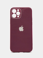 Чехол iPhone 11, 12, 13 Pro Max, 14 Plus, твердый пластиковый глянцевый под стекло