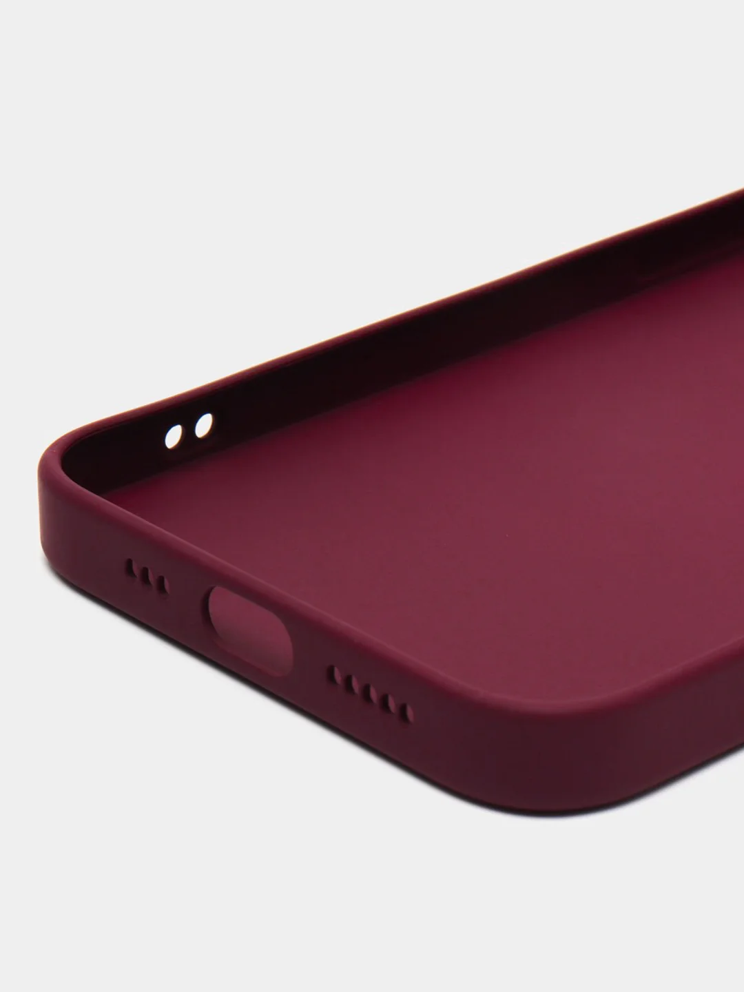Багровый чехол iPhone 11, 12, 13 Pro Max, 14 Plus, твердый пластиковый глянцевый под стекло