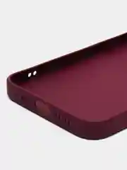 Багровый чехол iPhone 11, 12, 13 Pro Max, 14 Plus, твердый пластиковый глянцевый под стекло