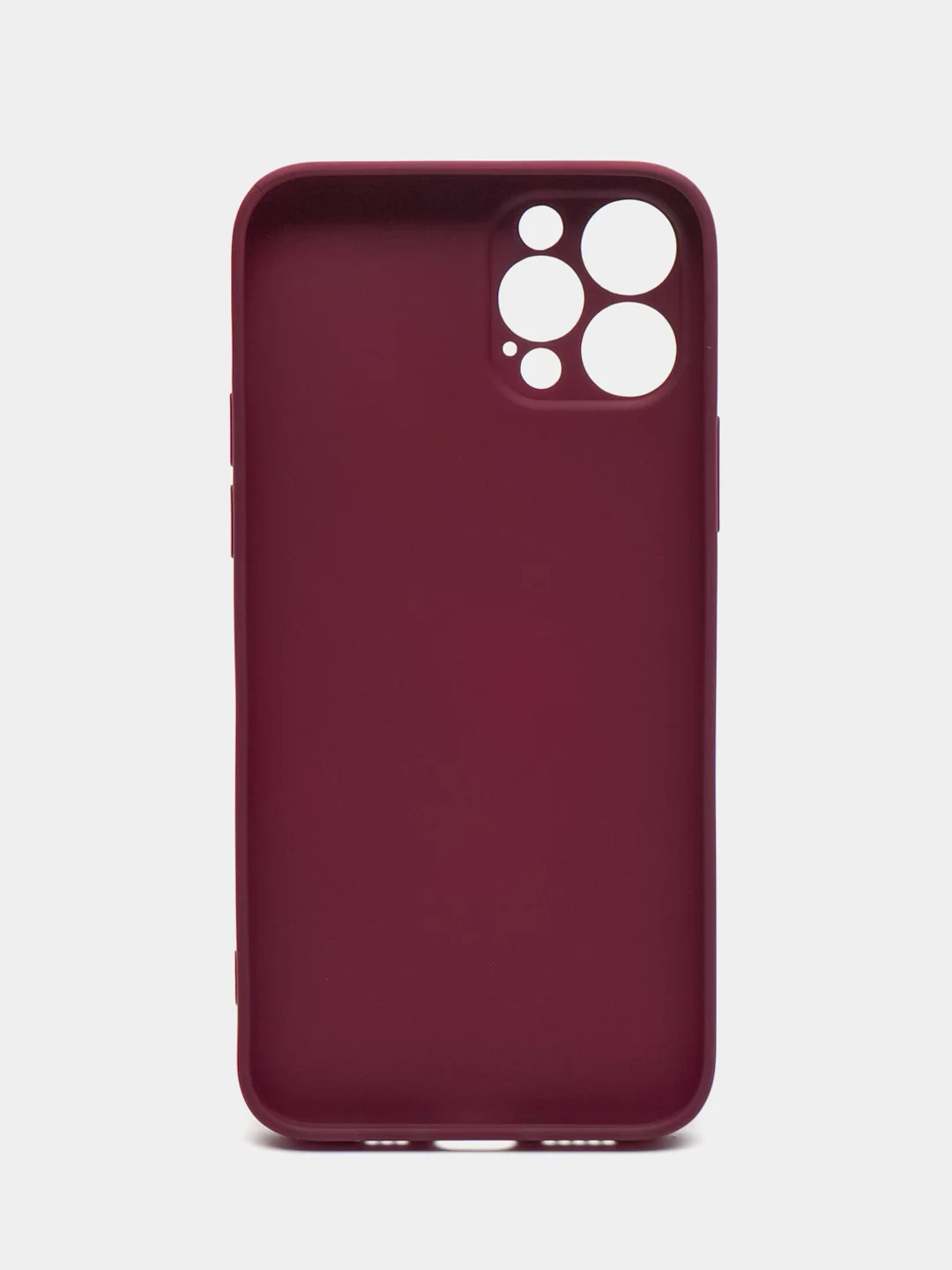 Багровый чехол iPhone 11, 12, 13 Pro Max, 14 Plus, твердый пластиковый глянцевый под стекло