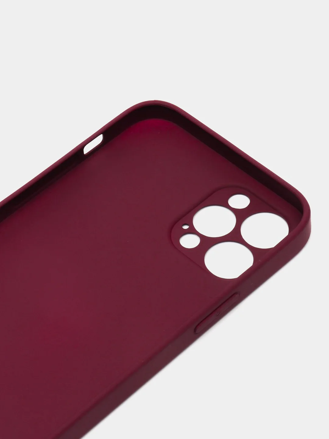 Багровый чехол iPhone 11, 12, 13 Pro Max, 14 Plus, твердый пластиковый глянцевый под стекло