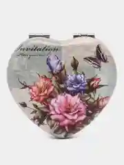 Бежевый зеркало складное, карманное, косметическое