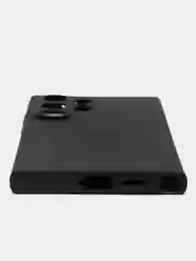 Угольный чехол Samsung Galaxy S24 Ultra / Самсунг Галакси С24 Ультра черный, силиконовый, матовый