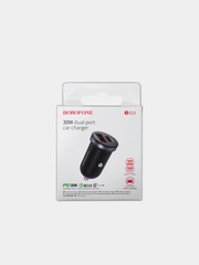 Автомобильное зарядное устройство Borofone USB / Type-C 30W Быстрая зарядка