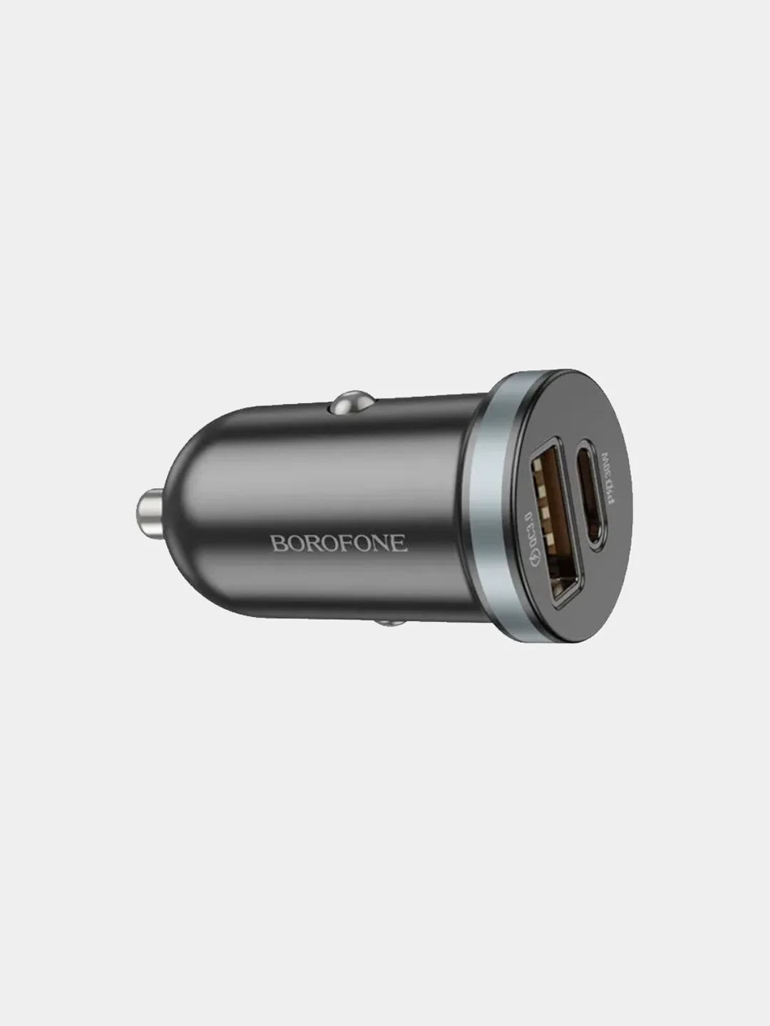 Алый автомобильное зарядное устройство Borofone USB / Type-C 30W Быстрая зарядка