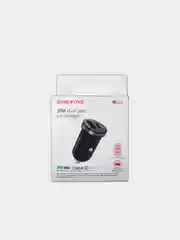 Алый автомобильное зарядное устройство Borofone USB / Type-C 30W Быстрая зарядка