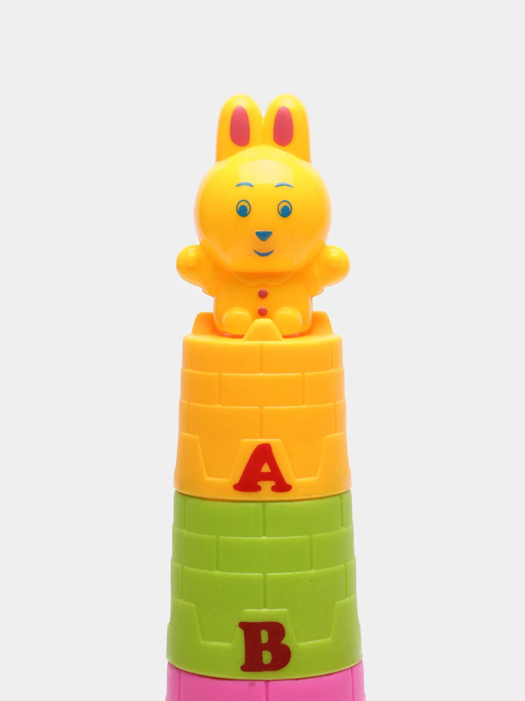 Игровой набор Пирамида: 6 стаканчиков, 1 игрушка (зайчик)