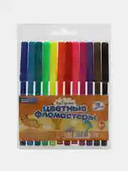 Фломастеры, 12 цветов, вентилируемый колпачок, блистер