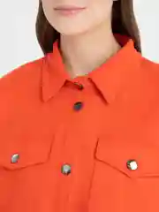 Оранжевый костюм женский, экозамша