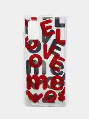Красный чехол для Samsung Galaxy A21s/A41/A51/M01 с принтом "Love Me", силиконовый