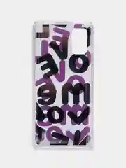 Фиолетовый чехол для Samsung Galaxy A21s/A41/A51/M01 с принтом "Love Me", силиконовый