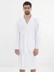 Белый халат махровый мужской, банный, домашний, 100% хлопок р.42-54