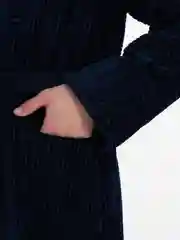Темно-синий мужской махровый халат, с капюшоном