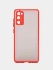 Красный чехол Samsung Galaxy S20 FE / Галакси С20 ФЕ пластиковый, матовый, с цветными кнопками