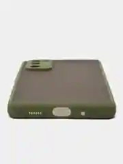 Лесной зеленый чехол Samsung Galaxy S20 FE / Галакси С20 ФЕ пластиковый, матовый, с цветными кнопками