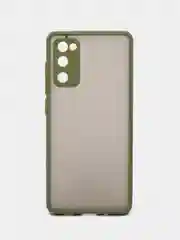Лесной зеленый чехол Samsung Galaxy S20 FE / Галакси С20 ФЕ пластиковый, матовый, с цветными кнопками