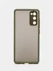 Лесной зеленый чехол Samsung Galaxy S20 FE / Галакси С20 ФЕ пластиковый, матовый, с цветными кнопками