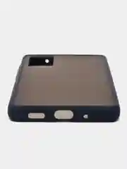 Синий чехол Samsung Galaxy S20 FE / Галакси С20 ФЕ пластиковый, матовый, с цветными кнопками