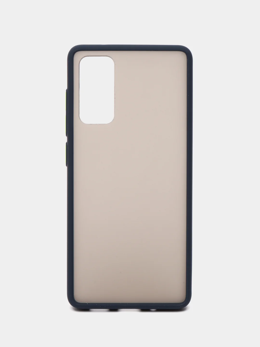 Синий чехол Samsung Galaxy S20 FE / Галакси С20 ФЕ пластиковый, матовый, с цветными кнопками