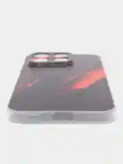 Красный силиконовый чехол на Honor X8B / Хонор X8B прозрачный, с рисунком, защита камеры