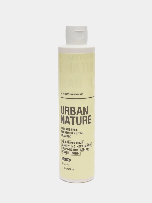 Бессульфатный шампунь URBAN NATURE SULFATE-FREE с кератином для чувствительной кожи головы