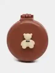 Коричневый расческа детская складная с зеркалом