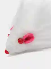 Белый игрушка мышка, 17 см, мячик, погремушка для кота