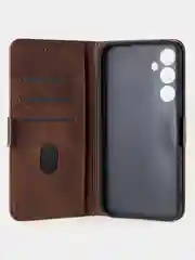 Терракотовый чехол-книжка для Samsung A35 из высококачественной искусственной кожи