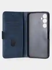 Темно-синий чехол-книжка для Samsung A35 из высококачественной искусственной кожи