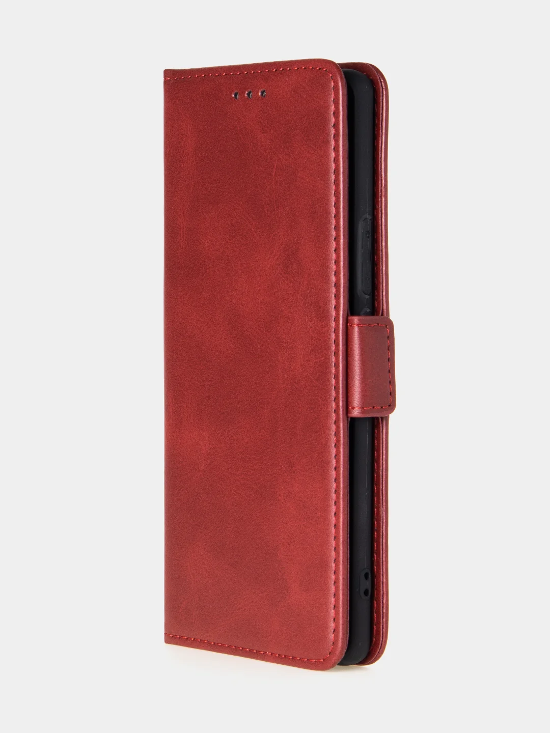 Алый чехол-книжка для Tecno Spark 20 Pro Plus из высококачественной искусственной кожи