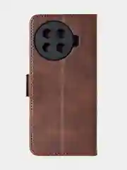 Терракотовый чехол-книжка для Tecno Spark 20 Pro Plus из высококачественной искусственной кожи
