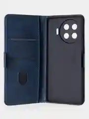 Темно-синий чехол-книжка для Tecno Spark 20 Pro Plus из высококачественной искусственной кожи