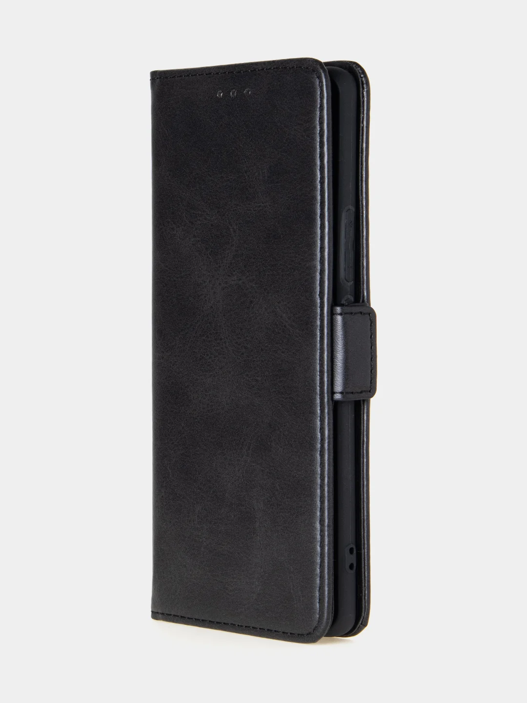 Угольный чехол-книжка для Tecno Spark 20 Pro Plus из высококачественной искусственной кожи